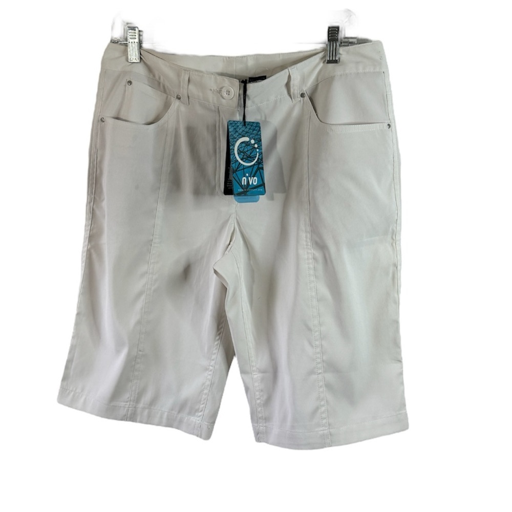 NWT Nivo golf bermuda white shorts